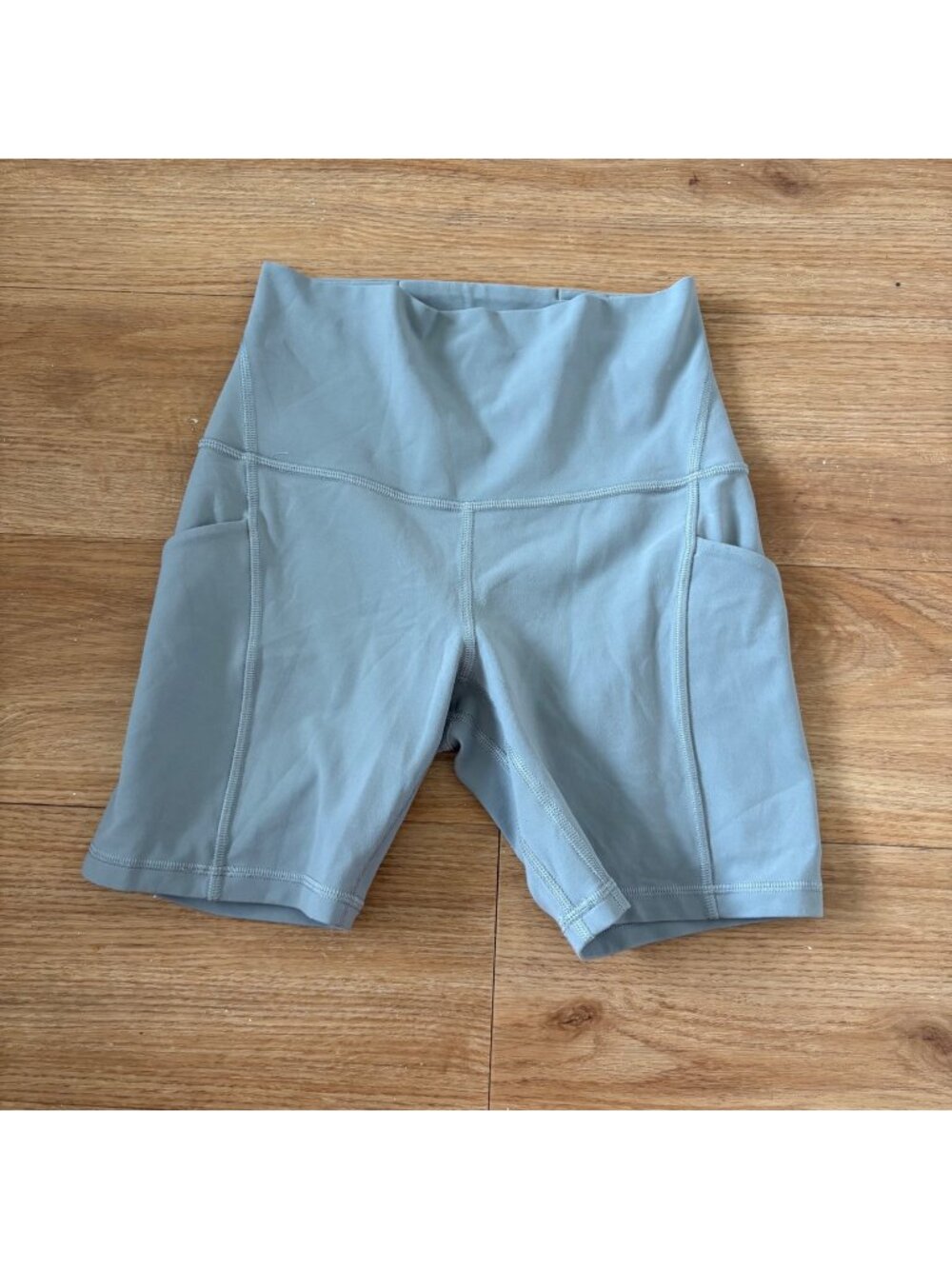 Lululemon Athletic Align High Rise Nulu Pocket Shorts 6” Rhino Grey Women’s Sz 4